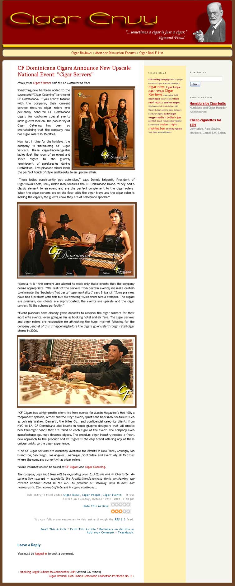 CF Cigars Press Page