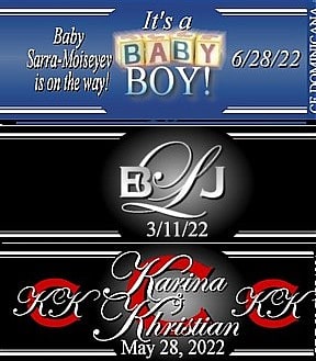 Custom cigar labels designed for baby announcments